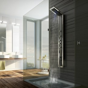 Montaż natynkowe panele prysznicowego nie wymaga przeprowadzenia radykalnych zmian w łazience