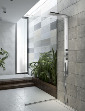 Wysokość montażu panelu prysznicowego powinna być dostosowana do wzrostu najwyższego domownika 